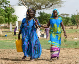Deux femmes sénégalaises dans un champ